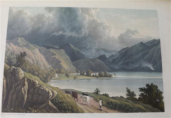 Westall, William A.R.A. - Views of The Lake and of the Vale of Keswick, folio, half morocco, with 11 (of 12)